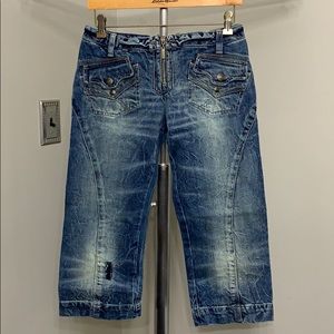Vintage Just Cavalli distressed cropped jeans